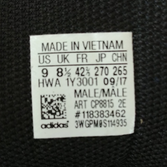 ADIDDAS/O, SIZE US 9, BLACK COLOR, GOOD CONDITION with some marks (see pictures) - Picture 12 of 14